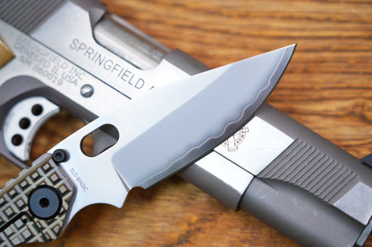 BBNM 2521-BZ-G Bowie Grid Titanium Handle Champagne