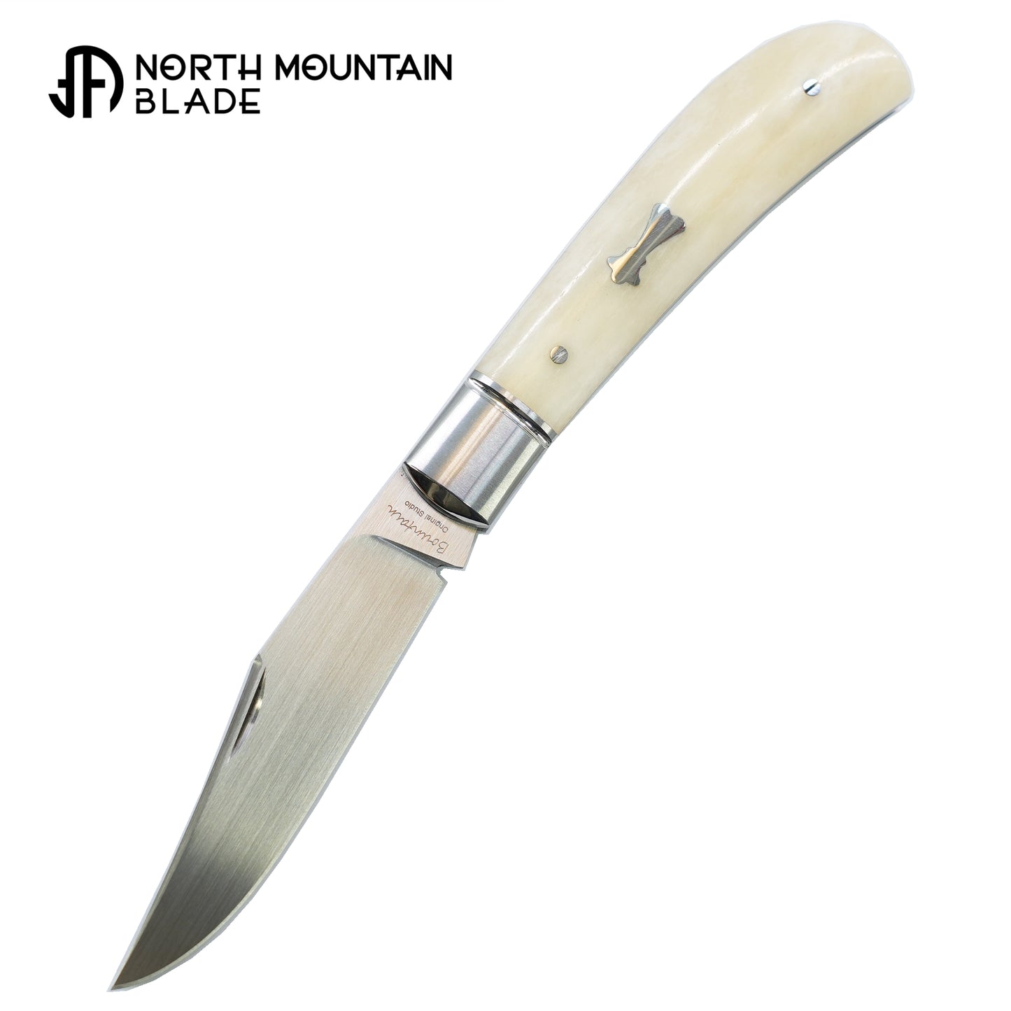 【Lanny】 NorthMountainBlade Traditional pocket knife M390 Hand polishing Camel bone handle