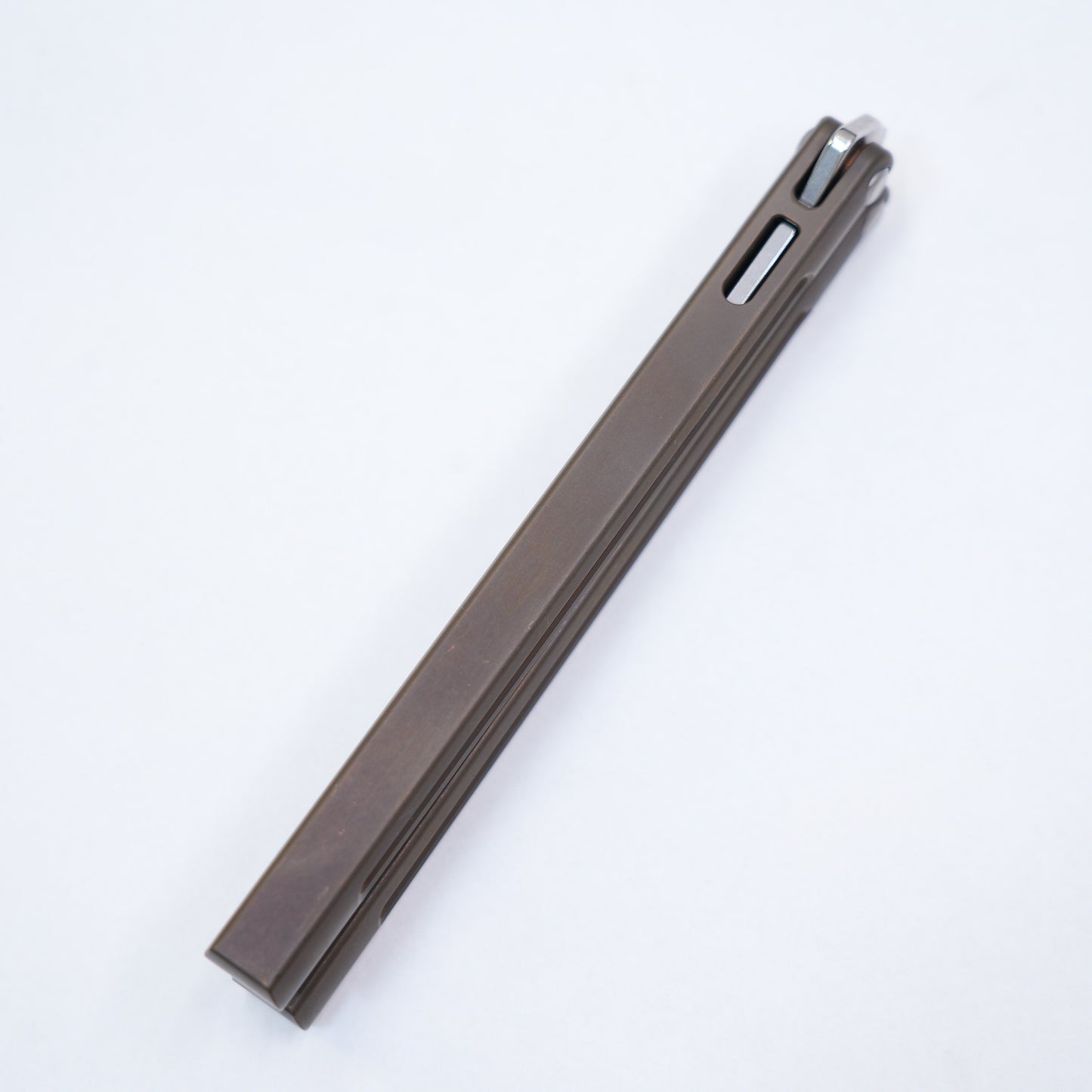 Maxace Apostle 2 Balisong M390 Steel Blade Channel Titanium Handles Pinless