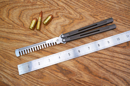 Maxace Apostle 2 Balisong M390 Steel Blade Channel Titanium Handles Pinless