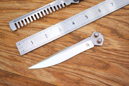 Maxace Apostle 2 Balisong M390 Steel Blade Channel Titanium Handles Pinless