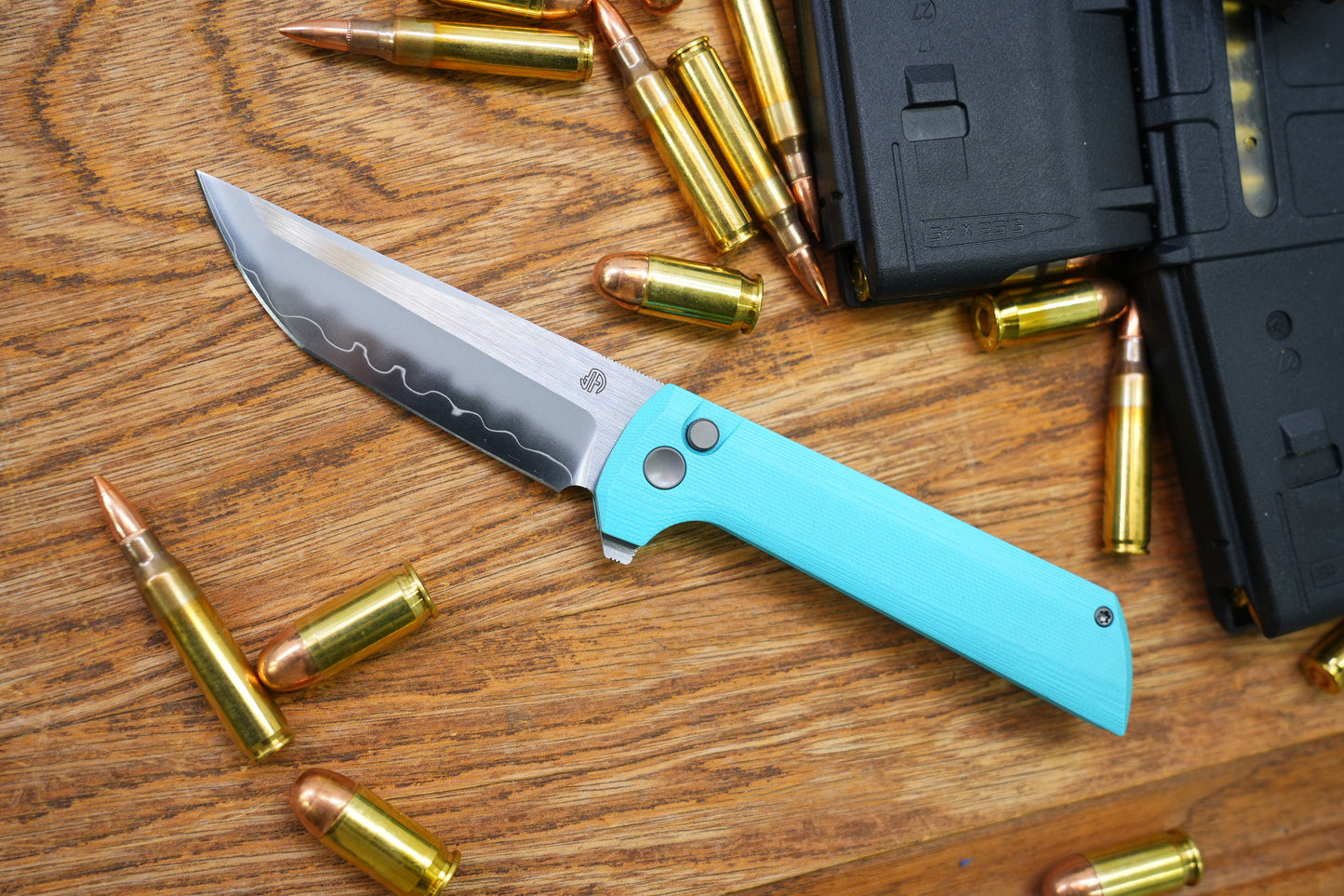 【Chop 2】Sky Blue G10 Real SAN MAI SLD-Magic Japanese TANTO style tactical folding knife