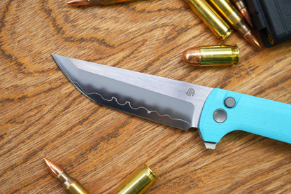 Chop2 2405-SB Sky Blue G10 Real SAN MAI SLD-Magic Japanese TANTO style tactical folding knife