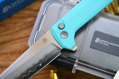 Chop2 2405-SB Sky Blue G10 Real SAN MAI SLD-Magic Japanese TANTO style tactical folding knife