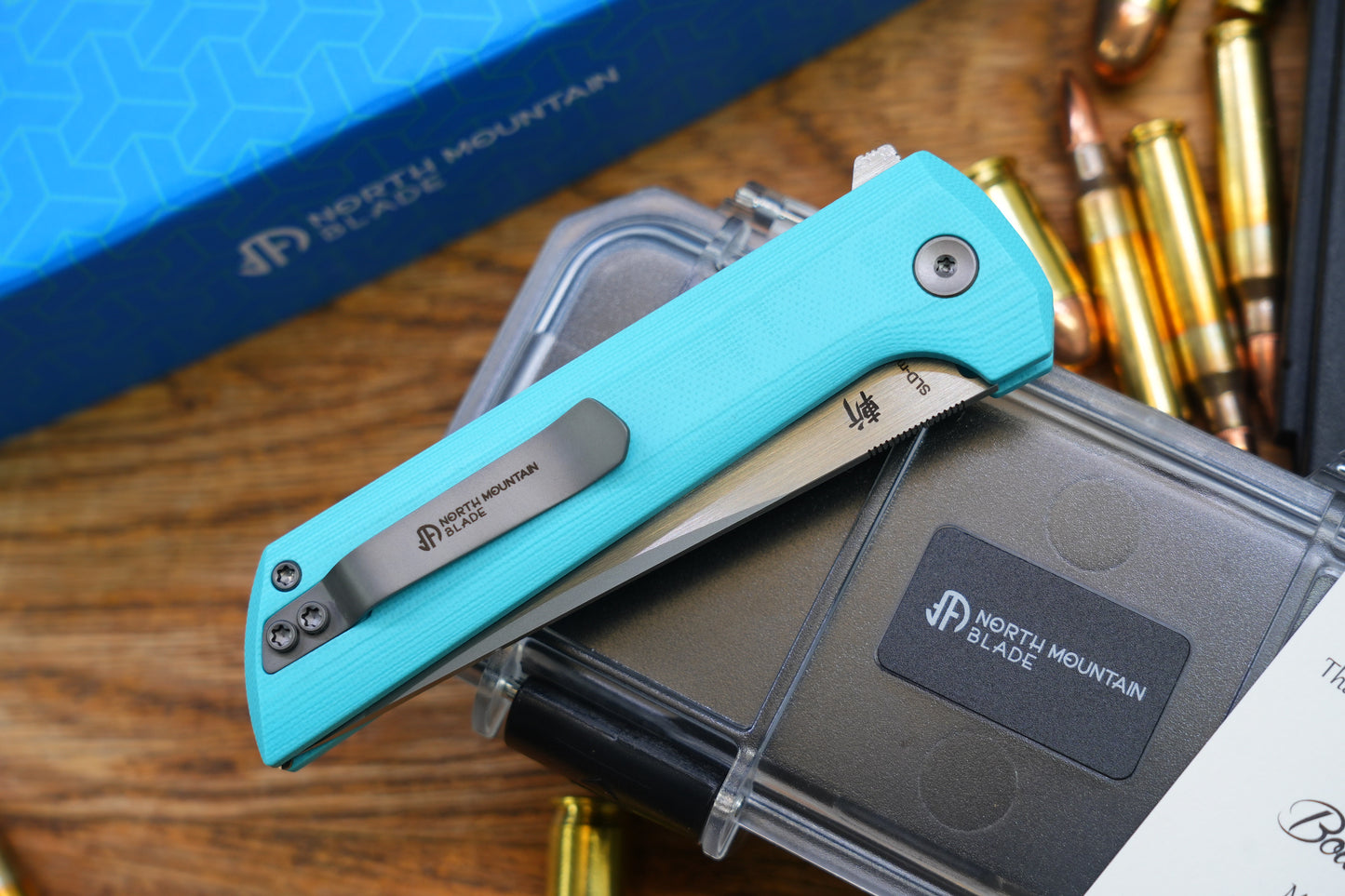 【Chop 2】Sky Blue G10 Real SAN MAI SLD-Magic Japanese TANTO style tactical folding knife