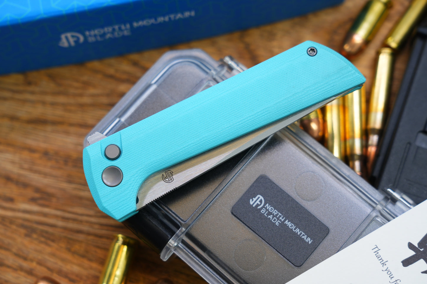 【Chop 2】Sky Blue G10 Real SAN MAI SLD-Magic Japanese TANTO style tactical folding knife