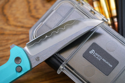 Chop2 2405-SB Sky Blue G10 Real SAN MAI SLD-Magic Japanese TANTO style tactical folding knife