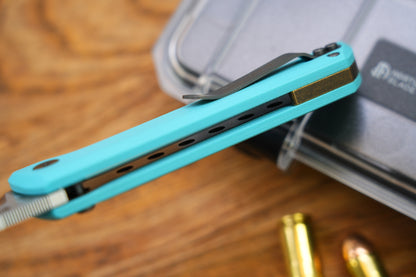 Chop2 2405-SB Sky Blue G10 Real SAN MAI SLD-Magic Japanese TANTO style tactical folding knife