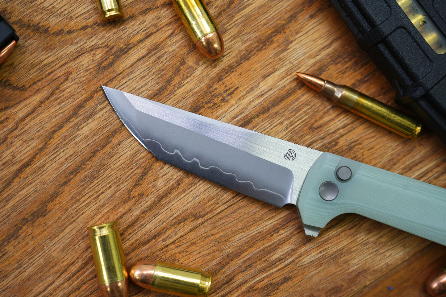 【Chop 2】 Jade G10 Real SAN MAI SLD-Magic Japanese TANTO style tactical folding knife