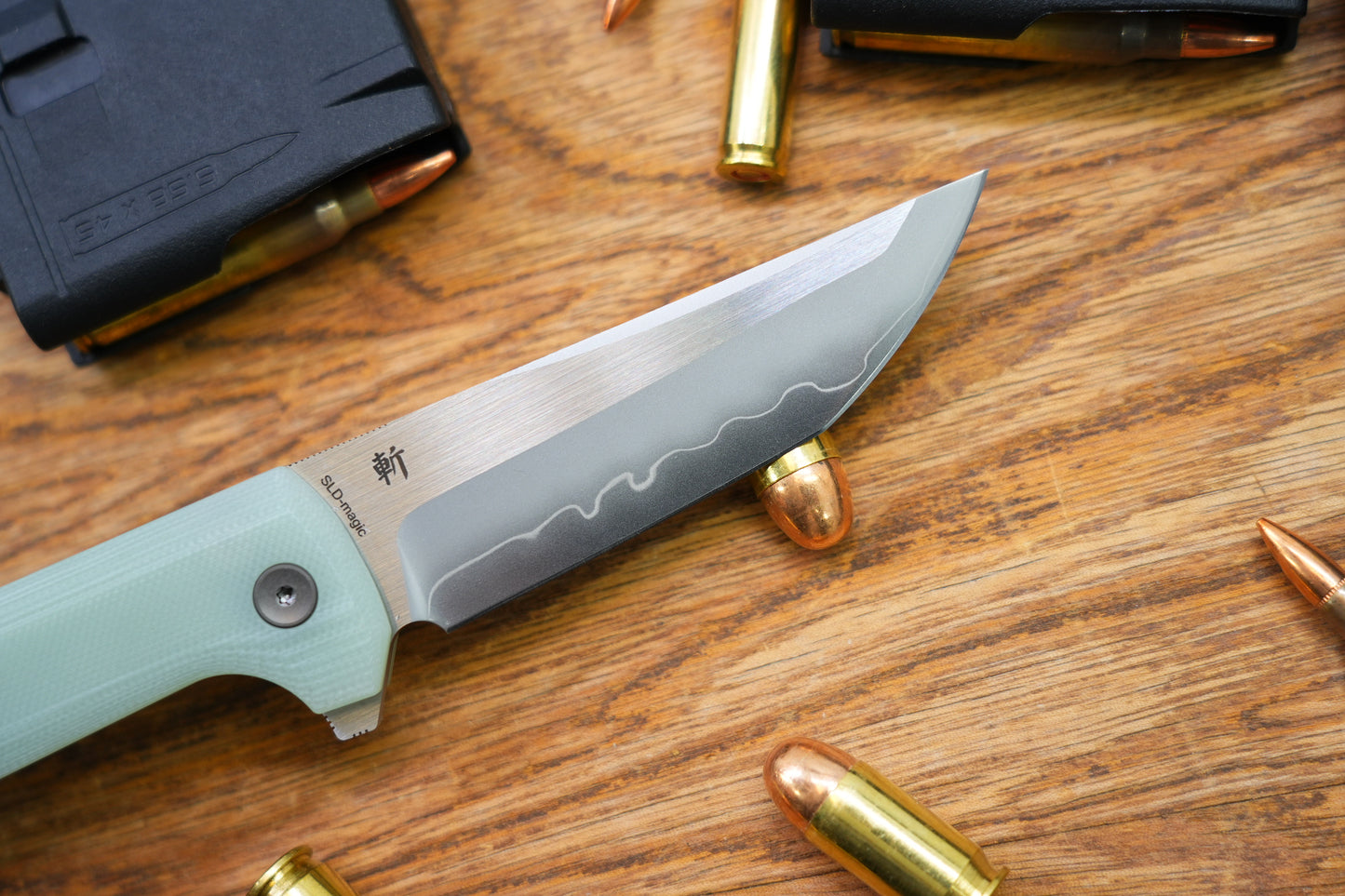 【Chop 2】 Jade G10 Real SAN MAI SLD-Magic Japanese TANTO style tactical folding knife