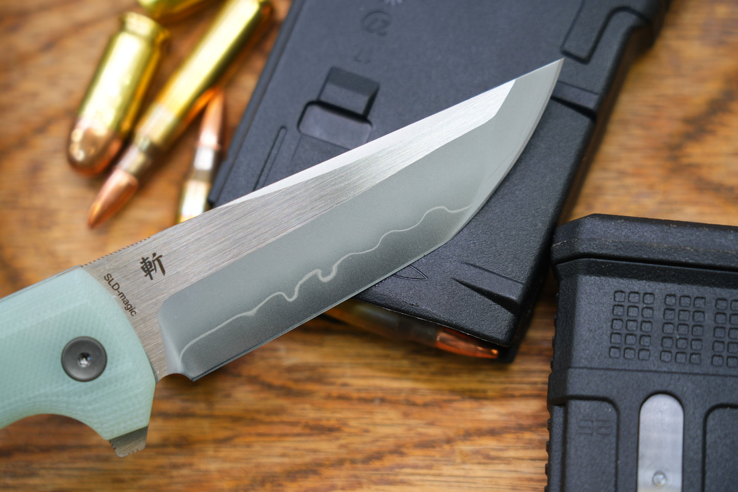 【Chop 2】 Jade G10 Real SAN MAI SLD-Magic Japanese TANTO style tactical folding knife