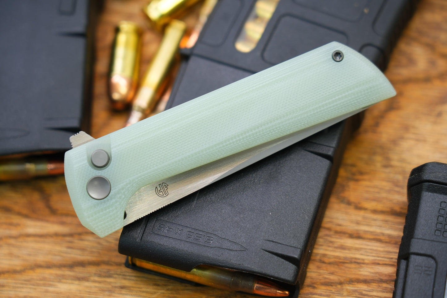 【Chop 2】 Jade G10 Real SAN MAI SLD-Magic Japanese TANTO style tactical folding knife