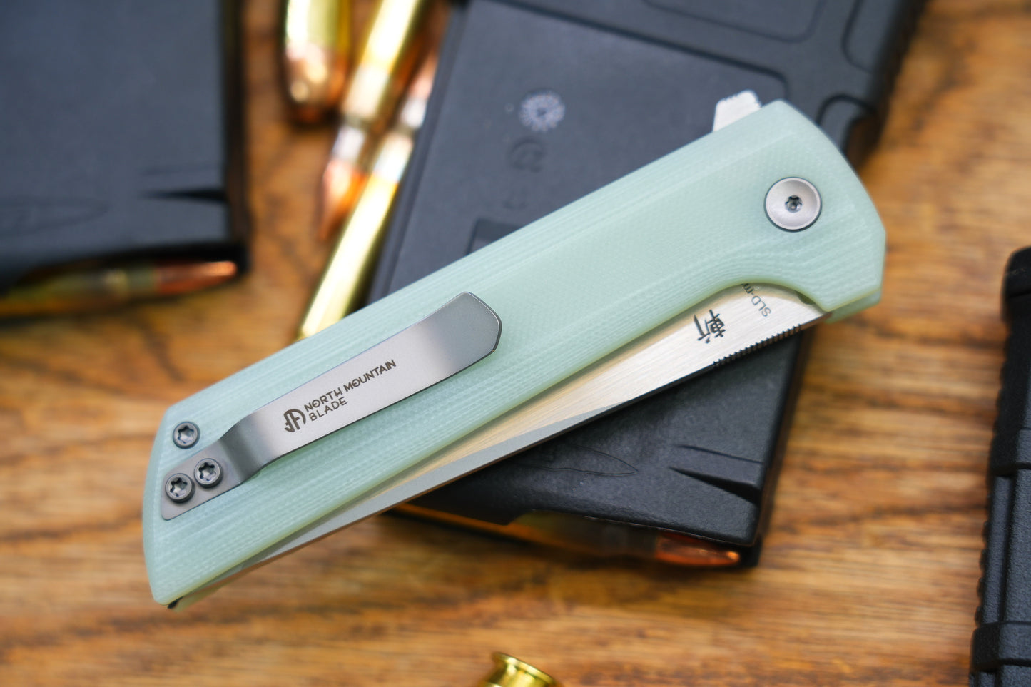 【Chop 2】 Jade G10 Real SAN MAI SLD-Magic Japanese TANTO style tactical folding knife