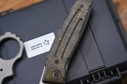 【Yaksha】A Nemoto Design ZDP-189 Hand-grinded zirconium mirror handle and clamp