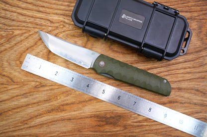 2411-GR Kick Stop Chop Plus Hidden flipper Japanese style tactical tanto folding knife