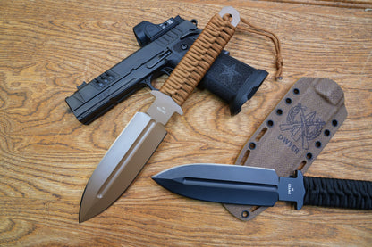 JW Brown 3V heavy-duty double-edged tactical knife