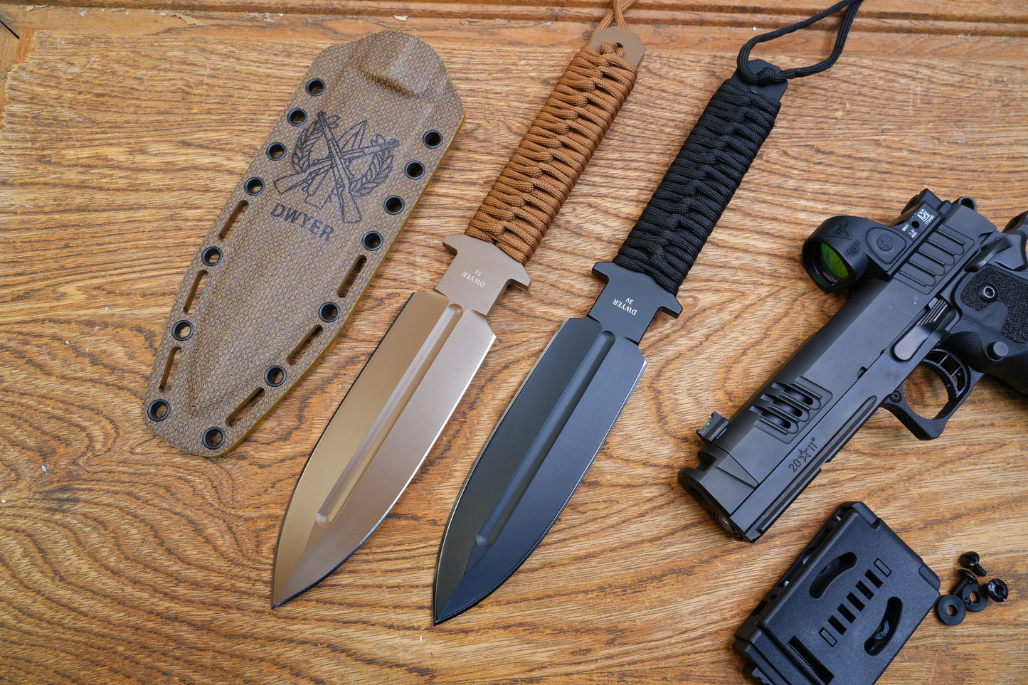 JW Brown 3V heavy-duty double-edged tactical knife