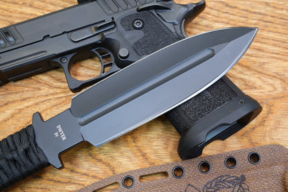 JW Black 3V Heavy-Duty Double-Edged Tactical Knife