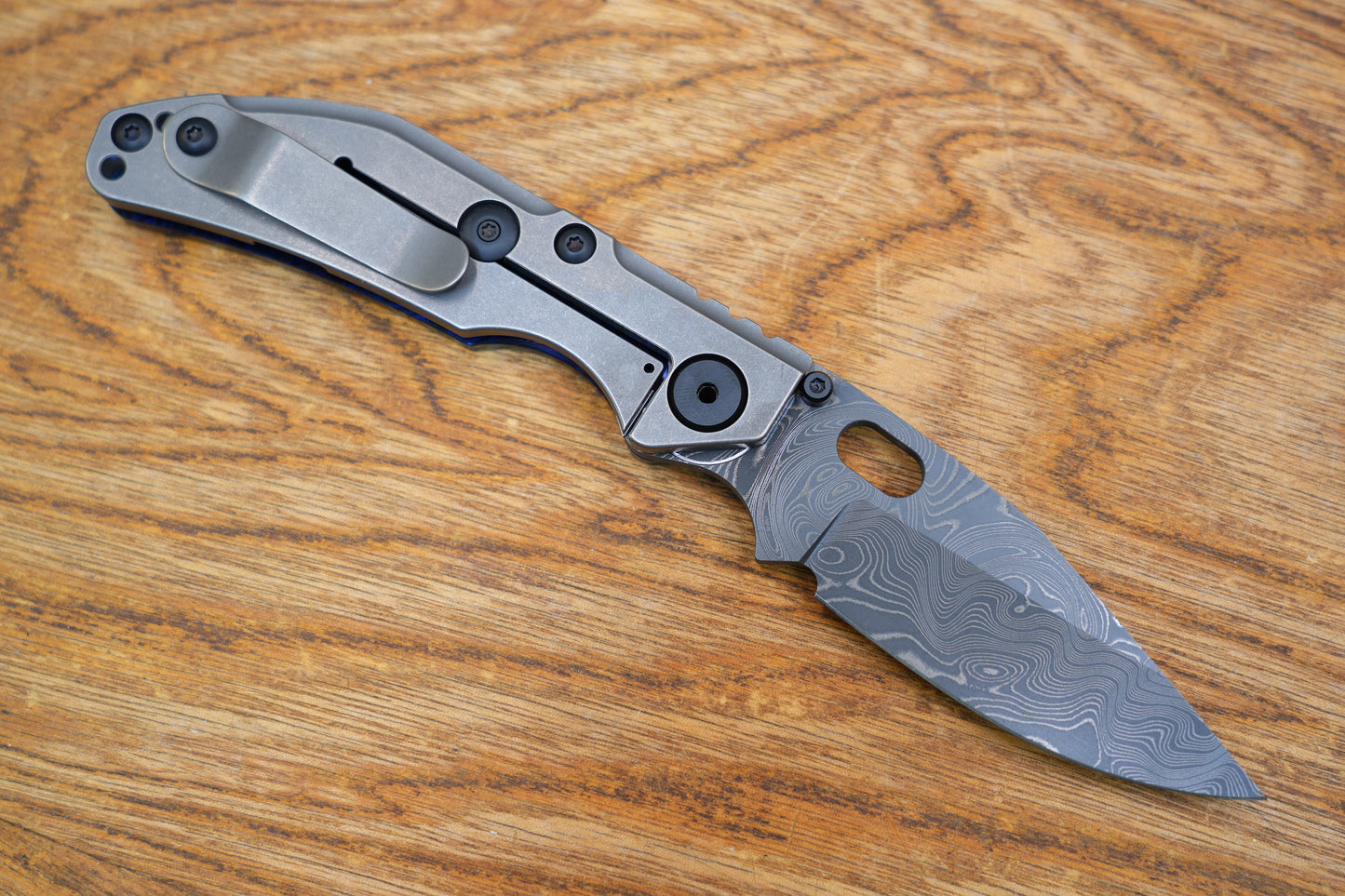 BBNM VegasForge AMERICAN MADE DAMASCUS STEEL Zirconium alloy Damascus