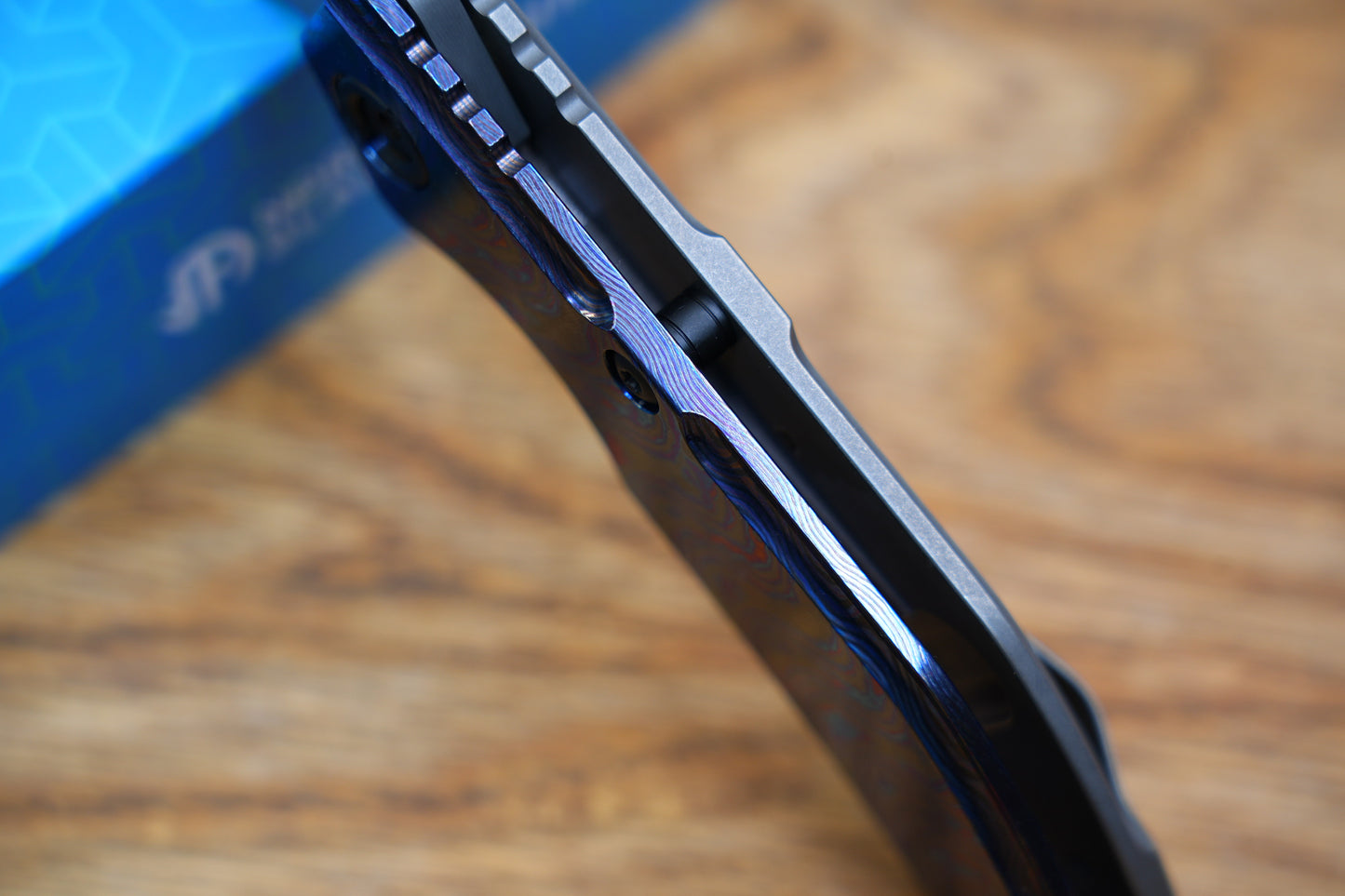 BBNM VegasForge AMERICAN MADE DAMASCUS STEEL Zirconium alloy Damascus