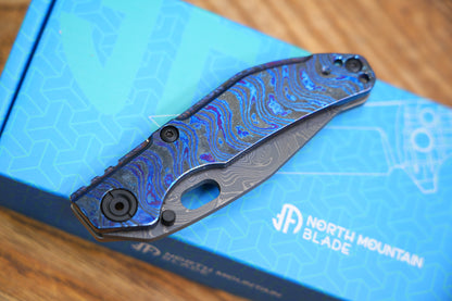 BBNM VegasForge AMERICAN MADE DAMASCUS STEEL Zirconium alloy Damascus