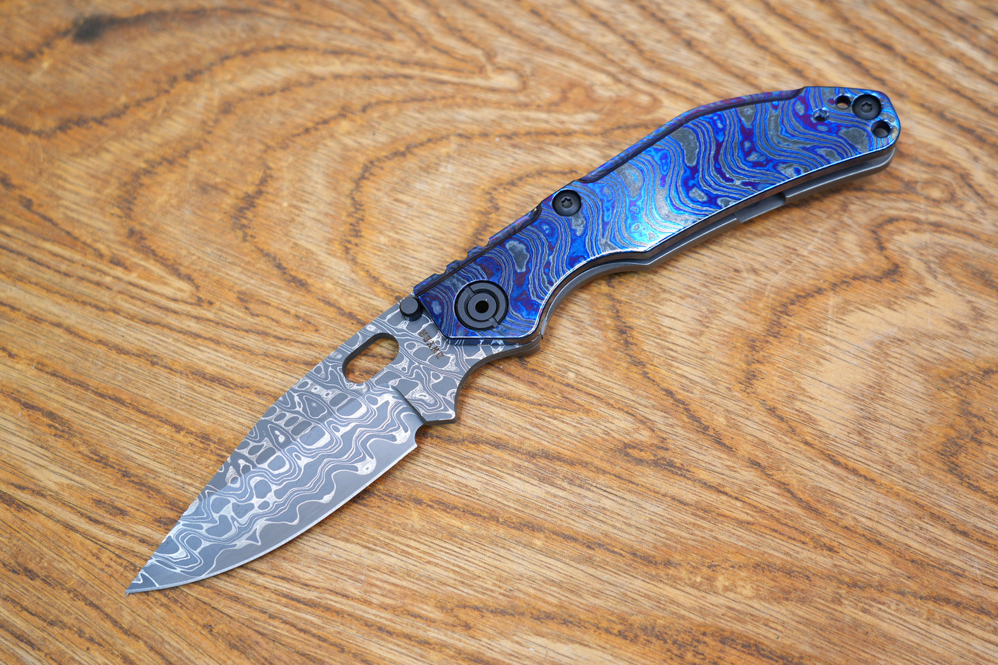 BBNM VegasForge AMERICAN MADE DAMASCUS STEEL Zirconium alloy Damascus