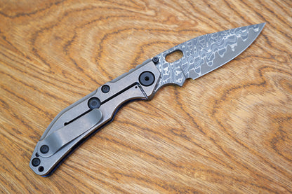 BBNM VegasForge AMERICAN MADE DAMASCUS STEEL Zirconium alloy Damascus