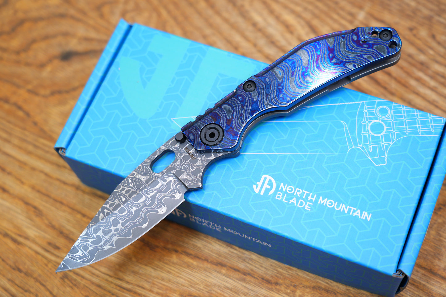 BBNM VegasForge AMERICAN MADE DAMASCUS STEEL Zirconium alloy Damascus