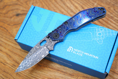 BBNM VegasForge AMERICAN MADE DAMASCUS STEEL Zirconium alloy Damascus