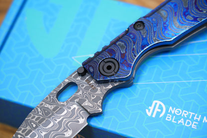 BBNM VegasForge AMERICAN MADE DAMASCUS STEEL Zirconium alloy Damascus
