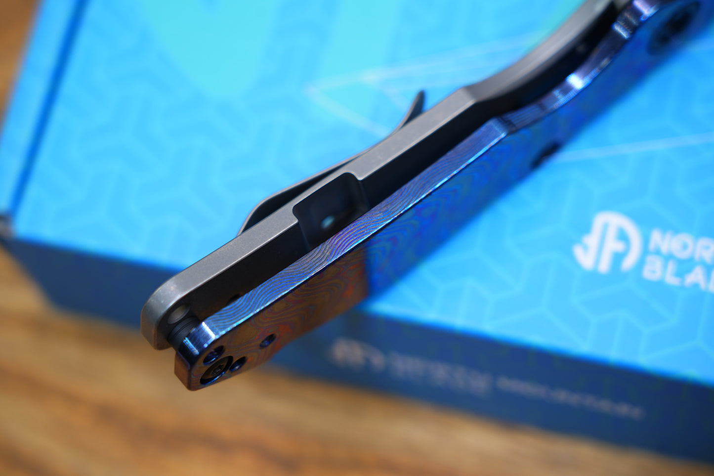 BBNM VegasForge AMERICAN MADE DAMASCUS STEEL Zirconium alloy Damascus