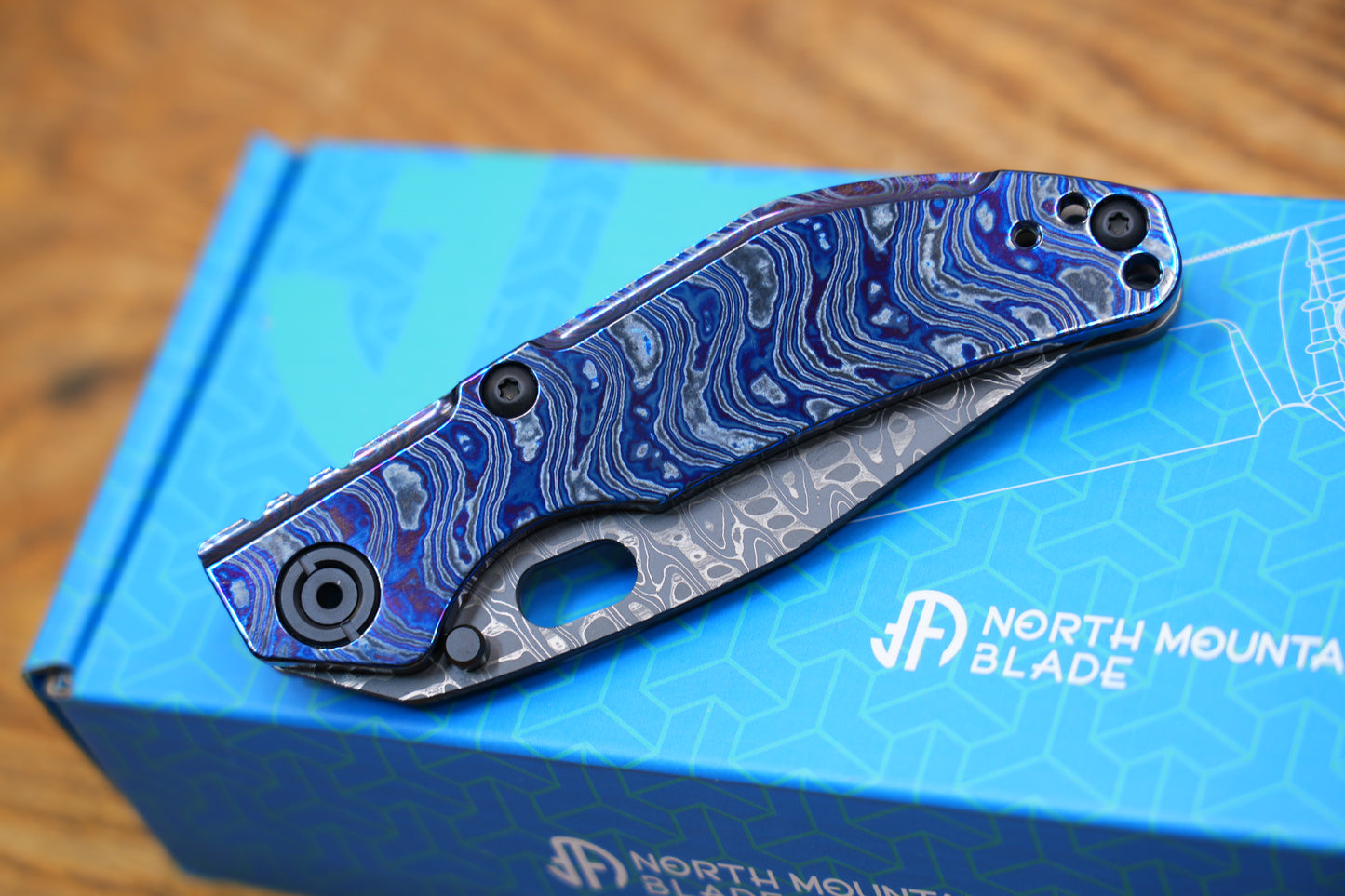 BBNM VegasForge AMERICAN MADE DAMASCUS STEEL Zirconium alloy Damascus