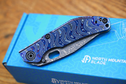 BBNM VegasForge AMERICAN MADE DAMASCUS STEEL Zirconium alloy Damascus