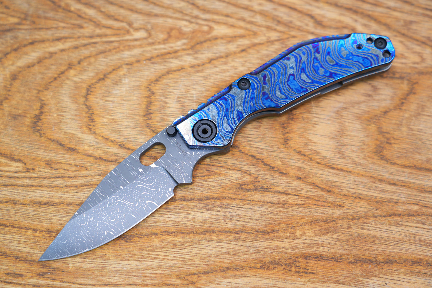 BBNM VegasForge AMERICAN MADE DAMASCUS STEEL Zirconium alloy Damascus