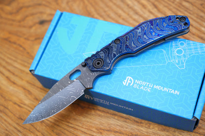 BBNM VegasForge AMERICAN MADE DAMASCUS STEEL Zirconium alloy Damascus