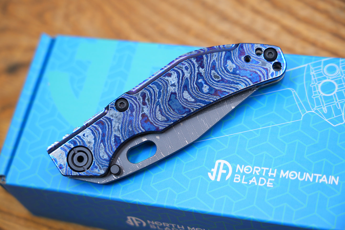 BBNM VegasForge AMERICAN MADE DAMASCUS STEEL Zirconium alloy Damascus