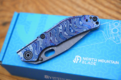 BBNM VegasForge AMERICAN MADE DAMASCUS STEEL Zirconium alloy Damascus