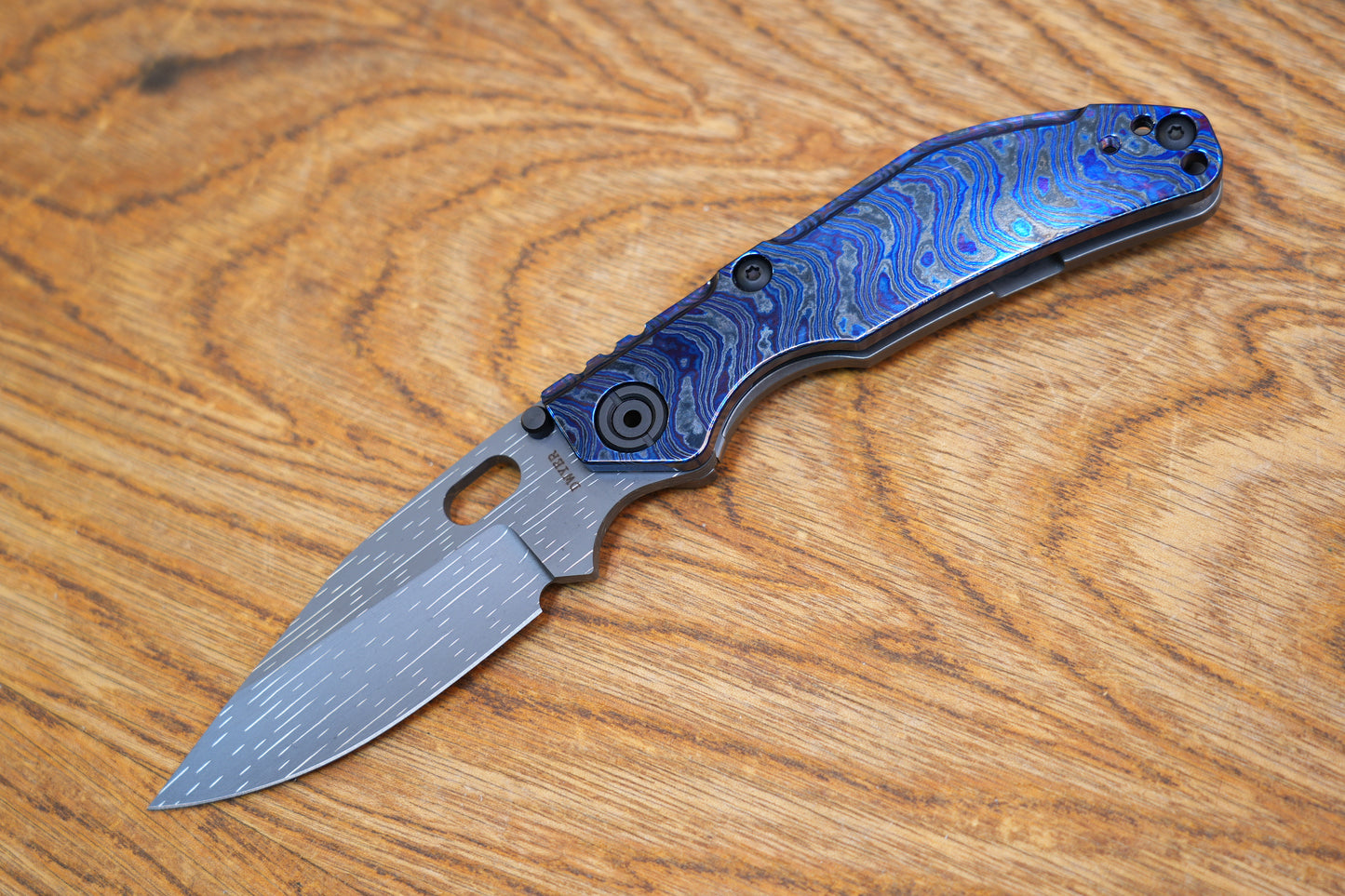 BBNM VegasForge AMERICAN MADE DAMASCUS STEEL Zirconium alloy Damascus