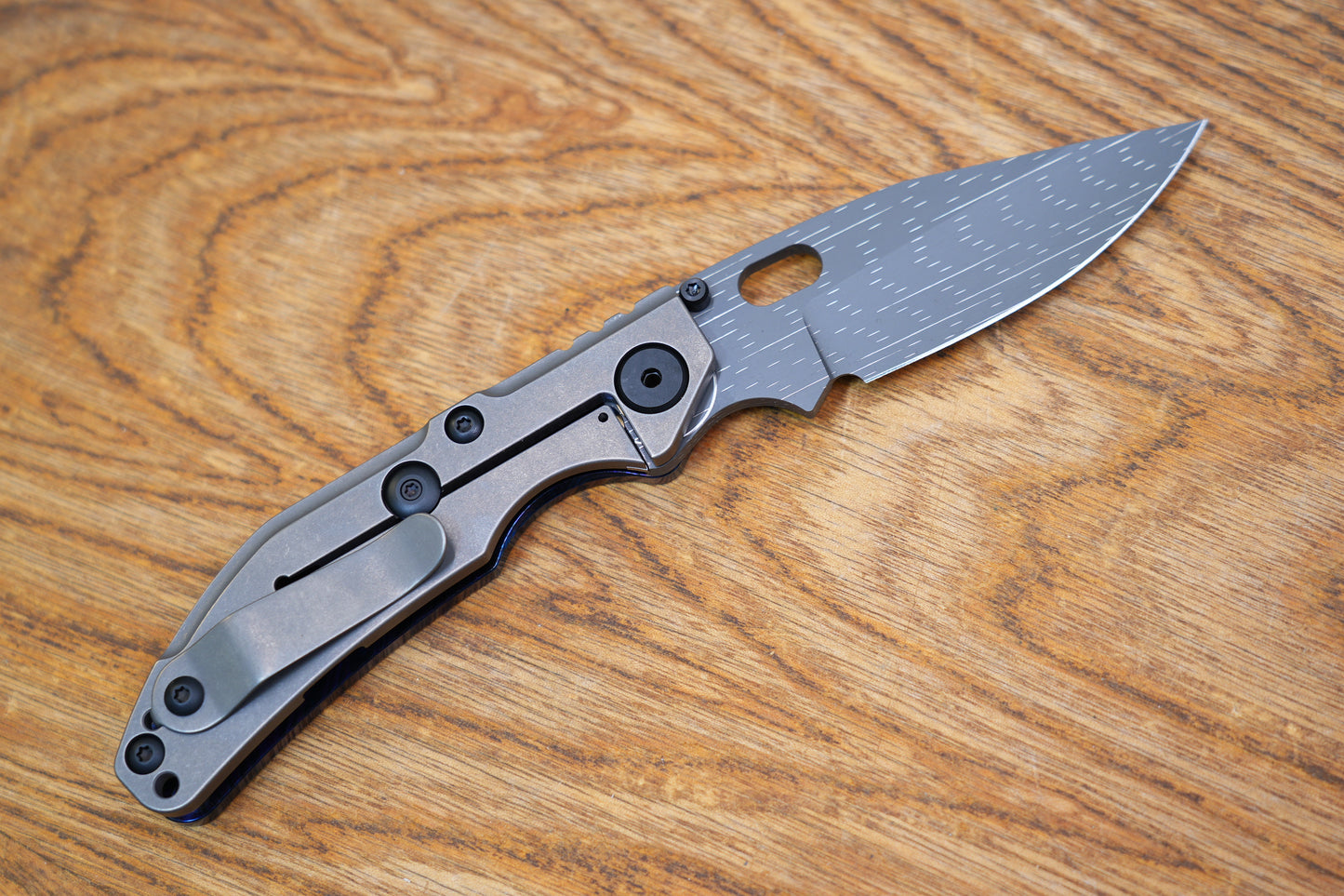 BBNM VegasForge AMERICAN MADE DAMASCUS STEEL Zirconium alloy Damascus