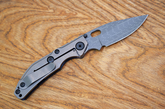 BBNM VegasForge AMERICAN MADE DAMASCUS STEEL Zirconium alloy Damascus