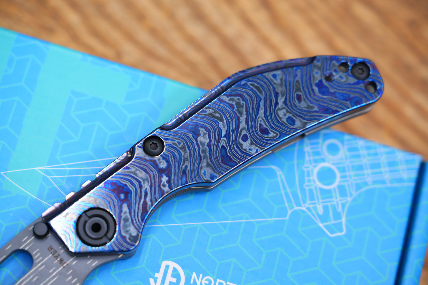 BBNM VegasForge AMERICAN MADE DAMASCUS STEEL Zirconium alloy Damascus