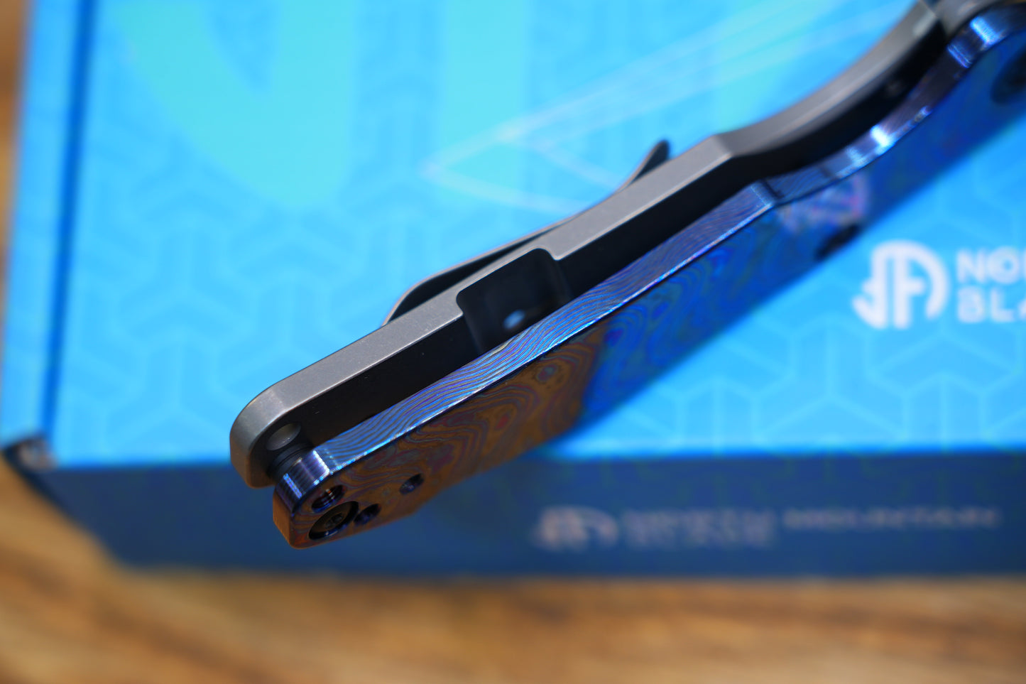 BBNM VegasForge AMERICAN MADE DAMASCUS STEEL Zirconium alloy Damascus