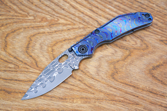 BBNM VegasForge AMERICAN MADE DAMASCUS STEEL Zirconium alloy Damascus