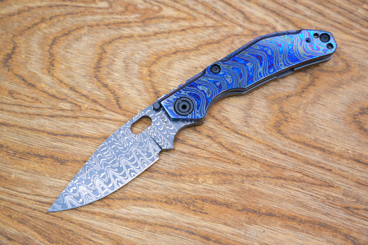 BBNM VegasForge AMERICAN MADE DAMASCUS STEEL Zirconium alloy Damascus
