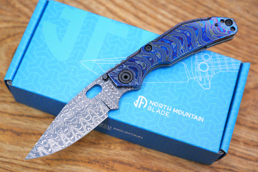 BBNM VegasForge AMERICAN MADE DAMASCUS STEEL Zirconium alloy Damascus