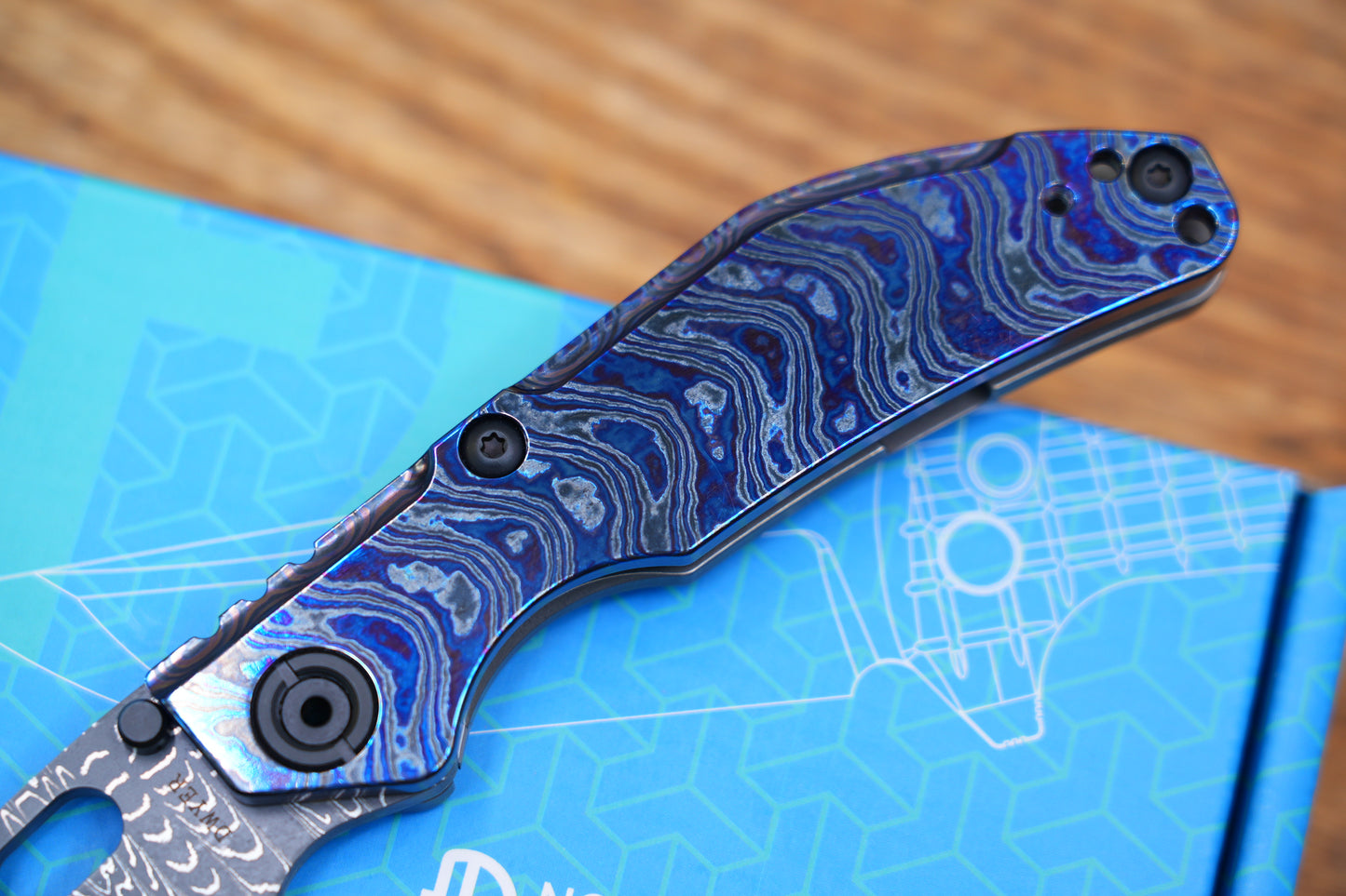 BBNM VegasForge AMERICAN MADE DAMASCUS STEEL Zirconium alloy Damascus