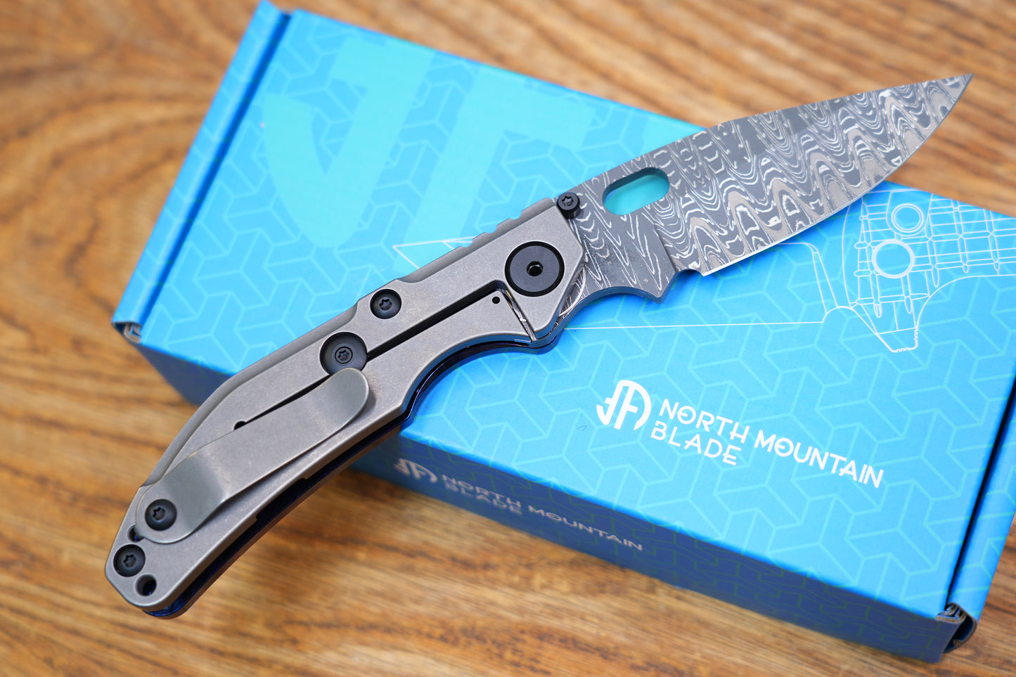 BBNM VegasForge AMERICAN MADE DAMASCUS STEEL Zirconium alloy Damascus