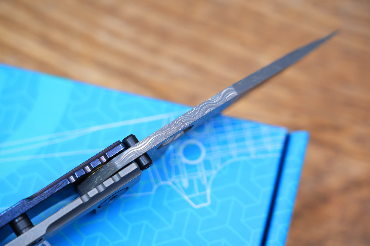 BBNM VegasForge AMERICAN MADE DAMASCUS STEEL Zirconium alloy Damascus