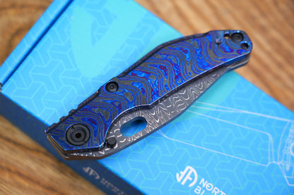 BBNM VegasForge AMERICAN MADE DAMASCUS STEEL Zirconium alloy Damascus