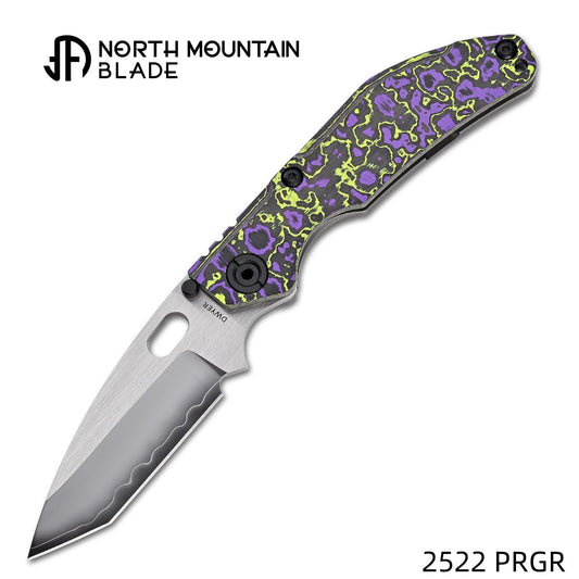 BBNM 2522-PRGR Tanto Joker Purple & Yellow Ceramic Carbon Fiber